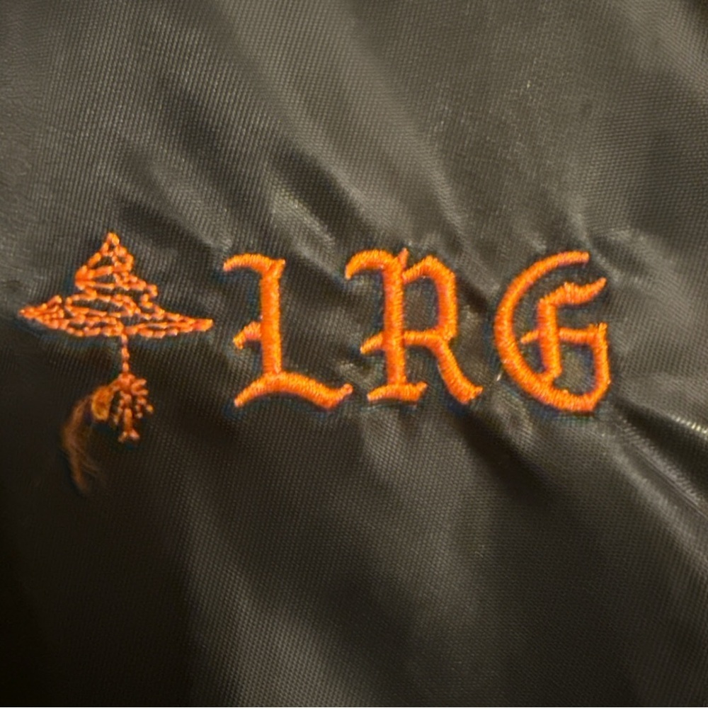 LRG Lifted Research Group Men’s Aloha Black Bomber Jacket Style C184001 Size M - Picture 9 of 14
